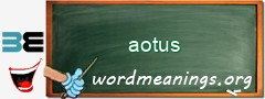 WordMeaning blackboard for aotus